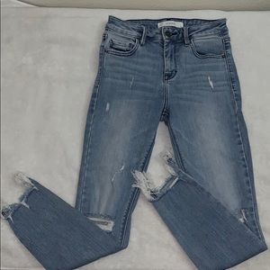 Ripped light washed jeans